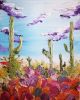 Cactus Painting | Paintings by Roxane Gabriel Art