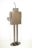 ROBOOk MARBLE | Sculptures by MELA. Item composed of metal and marble in minimalism or contemporary style