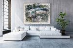 Time Passages Oil Contemporary Abstract By Red * 60" x 48" | Oil And Acrylic Painting in Paintings by Strokes by Red - Red (Linda Harrison). Item composed of canvas and synthetic