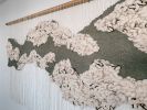"In Between" sage green wall hanging | Wall Hangings by Rebecca Whitaker Art