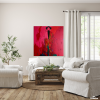 Silent Figure — Alienation Series | Paintings by Gela Mikava. Item made of linen works with minimalism & contemporary style