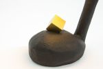 Sculptural Black Table Lamp - IC 1 by Studio Josha | Lamps by Studio Josha. Item made of steel with fiber works with contemporary & eclectic & maximalism style