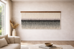 Wool Wall Art- Zorke 40 | Tapestry in Wall Hangings by Olivia Fiber Art. Item made of oak wood with canvas works with minimalism & mid century modern style
