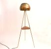 IRIS POD Floor Lamp : Unique Brass Floor Lamp | Modern Light | Lamps by lightexture. Item composed of walnut and brass in mid century modern or eclectic & maximalism style
