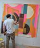 Fractured BiG Orange | Oil And Acrylic Painting in Paintings by Ronald Hunter. Item made of canvas works with contemporary & industrial style