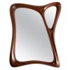 Amorph Jolie Wall Mounted Mirror Walnut Wood | Decorative Objects by Amorph. Item made of wood with glass