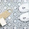 Cosmos Carrara & Moonstone Hexagon Marble Polished Mosaic Ti | Tiles by YP Art Ceramic. Item composed of stone