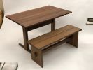 Trestle Table with Center Uprights in Walnut | Dining Table in Tables by Brian Holcombe Woodworker. Item composed of walnut