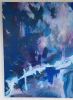 Sunrise Through Fog - blue abstract painting | Oil And Acrylic Painting in Paintings by Brandy M. Patterson. Item made of canvas works with eclectic & maximalism & coastal style