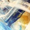 Breathe - beach ocean abstract art in blues, white, beiges | Oil And Acrylic Painting in Paintings by Lynette Melnyk. Item composed of canvas and synthetic