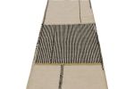 Rug & Kilim’s Contemporary Runner Kilim, In Black And Beige | Area Rug in Rugs by Rug and Kilim