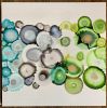 Blue to Green and Green to Blue | Mixed Media by Laura Van Horne Art. Item composed of synthetic