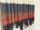 FROSTFIRE Grey Ombré Pink Textile Wall Hanging, Dip Dye Fibe | Macrame Wall Hanging in Wall Hangings by Wallflowers Hanging Art. Item made of oak wood with wool works with boho & mid century modern style