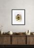 Painting from the Silhouettes series in a Salish black fram. | Drawing in Paintings by Oplyart. Item made of paper works with minimalism & japandi style