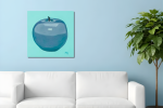Blue Apple (Print) | Prints in Paintings by Michelle Keib Art. Item made of paper