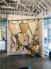 "Such Great Heights", large scale knitted wall sculpture | Tapestry in Wall Hangings by Thea Lanzisero | Patchogue Arts Council | MoCA L.I - Museum of Contemporary Art Long Island in Patchogue. Item made of cotton with fiber