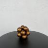 Dark browr round flower sculpture | Sculptures by IRENA TONE. Item composed of wood compatible with minimalism and art deco style