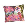 organic cotton sateen SHOCK & ROLL custom pillow | Pillows by Mommani Threads. Item made of cotton works with contemporary & eclectic & maximalism style