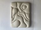 ‘Linger’ | Wall Sculpture in Wall Hangings by Greyya Jay. Item made of oak wood with cement works with minimalism & japandi style