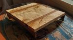 Spalted Maple and Walnut Serving Board, Japanese Tea Tray | Serveware by SjK Design Studios. Item composed of maple wood in asian or modern style