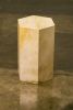 Goatskin Minimal Side Table by Costantini, Pergamino Hex | Tables by Costantini Design. Item made of wood