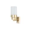 Medium applique with cannettato glass and brass structure | Sconces by Bronzetto. Item composed of brass and glass