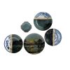 Wall Art Plates Installation: "Tropical Moonlight" | Wall Sculpture in Wall Hangings by Studio DeSimoneWayland. Item composed of ceramic compatible with boho and contemporary style
