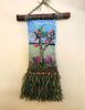 Angel Trumpet Tree | Embroidery in Wall Hangings by PEGGY OBERLIN/Bohograndmapeg/Story Tale Weaving. Item made of birch wood with cotton works with boho & contemporary style