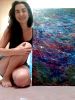 Cosmic frequencies | Oil And Acrylic Painting in Paintings by Elena Parau. Item made of canvas works with contemporary & country & farmhouse style