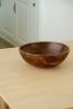 Hand-carved Large Walnut Wood Bowl | Dinnerware by Creating Comfort Lab. Item composed of wood