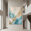 Crystal Sprites — Abstract Mineral Canvas Artwork | Prints in Paintings by Alpenglow Workshop. Item made of canvas works with boho & minimalism style