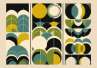 Abstract Geometric Art, Colourful, Art Prints, FRAMED. | Paintings by Paul Manwaring Fine Art Prints. Item composed of paper in minimalism or mid century modern style