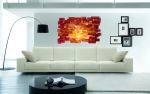 "Sunset" Glass and Metal Wall Art Sculpture | Wall Sculpture in Wall Hangings by Karo Studios. Item composed of metal & glass