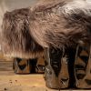 Steel & Faux Fur Pouf — Tronco by Nitush Aroosh | Stool in Chairs by Nitush Aroosh. Item made of steel works with contemporary & eclectic & maximalism style