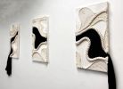 "Void" Triptych, FIber Art Wall Hanging | Tapestry in Wall Hangings by SOJA Art Studio. Item composed of canvas and fiber in minimalism or contemporary style