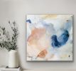 Blue and Terracota Abstract painting on stretched Canvas | Oil And Acrylic Painting in Paintings by Arohika Verma. Item composed of canvas and synthetic in minimalism or contemporary style