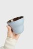 Handmade Porcelain Coffee Cup. Pear shaped. Forget-me-Not/Ch | Drinkware by Creating Comfort Lab. Item made of ceramic compatible with contemporary and mediterranean style