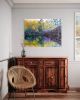 “Autumn’s Glow” Original textured Landscape Painting | Oil And Acrylic Painting in Paintings by Emily Newman Fine Art. Item made of canvas compatible with boho and contemporary style