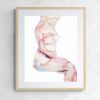 Nude No. 127 : Original Watercolor Painting | Paintings by Elizabeth Becker. Item made of paper compatible with minimalism and contemporary style