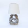 Amphora Lamp - White and grey | Table Lamp in Lamps by niho Ceramics