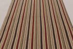 Vintage Persian Kilim in Crimson Red and Beige-Brown Stripes | Area Rug in Rugs by Rug and Kilim