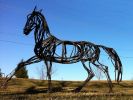 Running Black | Public Sculptures by Wendy Klemperer Art Inc | Sponder Gallery in Boca Raton. Item made of steel
