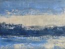 azure glow | Oil And Acrylic Painting in Paintings by Sophie DUMONT.. Item composed of wood and canvas in minimalism or contemporary style