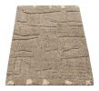 Rug & Kilim’s Textural Rug in Beige-Brown with High-Low | Area Rug in Rugs by Rug and Kilim. Item composed of wool