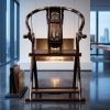 Imperial Ming Dynasty Style Folding Horseshoe Chair II | Folding Chair in Chairs by Dynasty Artisan. Item composed of wood compatible with contemporary and eclectic & maximalism style