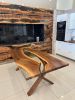 Walnut Resin Live Edge Dining Table - Resin Epoxy Table | Tables by Tinella Collection. Item made of walnut