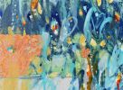 Blue Moon | Oil And Acrylic Painting in Paintings by Cynthia Ligeros. Item made of canvas