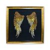 Artwork Of Gold Angel Wings For Wall Hanging | Wall Sculpture in Wall Hangings by MagicSimSim. Item made of fabric with fiber works with art deco & asian style