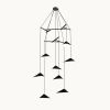 Emily V8 Pendant Light – Black High Gloss | Chandeliers by MOSS Objects. Item composed of oak wood & steel compatible with contemporary and modern style