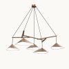 Emily Group of Five Pendant Light – Copper Semi-Matte | Pendants by MOSS Objects. Item made of oak wood with steel works with contemporary & modern style